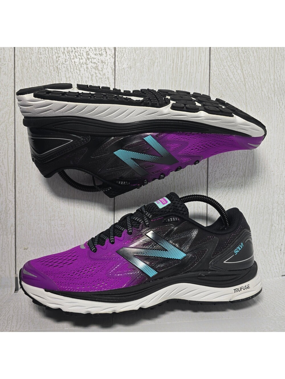 New Balance Solvi Mujer US 10 Morado Negro Turquesa Running